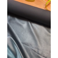 Materiał imitujący skórę - czarna błyszcząca ekoskóra 0,5m